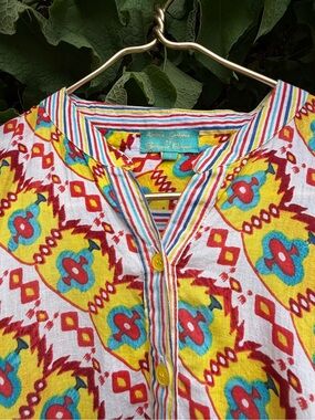 ANTICA SANTORIA by Cotton Kaftan Maxi Resortwear